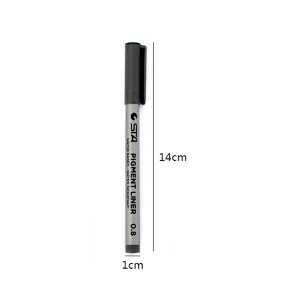 1-Piece Pigment Liner Pigma Micron Ink Marker Pen 0.05 0.1 0.2 0.3 0.4 0.5 0.6 0.8 Different Tip Black Fineliner Sketching Pens 10