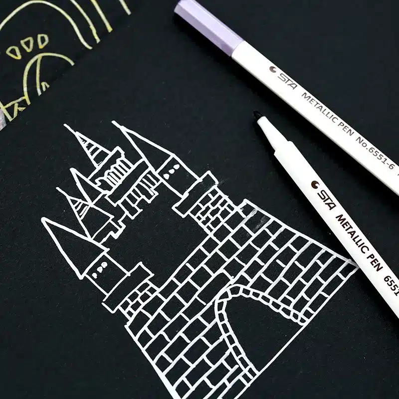 2017 New Sta 10 Colors Metallic Marker Pen Diy Scrapbooking Crafts Soft Brush Pen Art Marker Pen For Stationery School Supplies 13