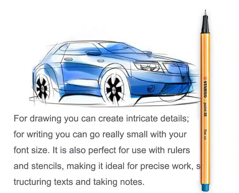 25pcs STABILO Point 88 Fineliner Fiber Pen Art Marker 0.4mm Felt Tip Sketching Anime Artist Illustration Technical Drawing Pens 15