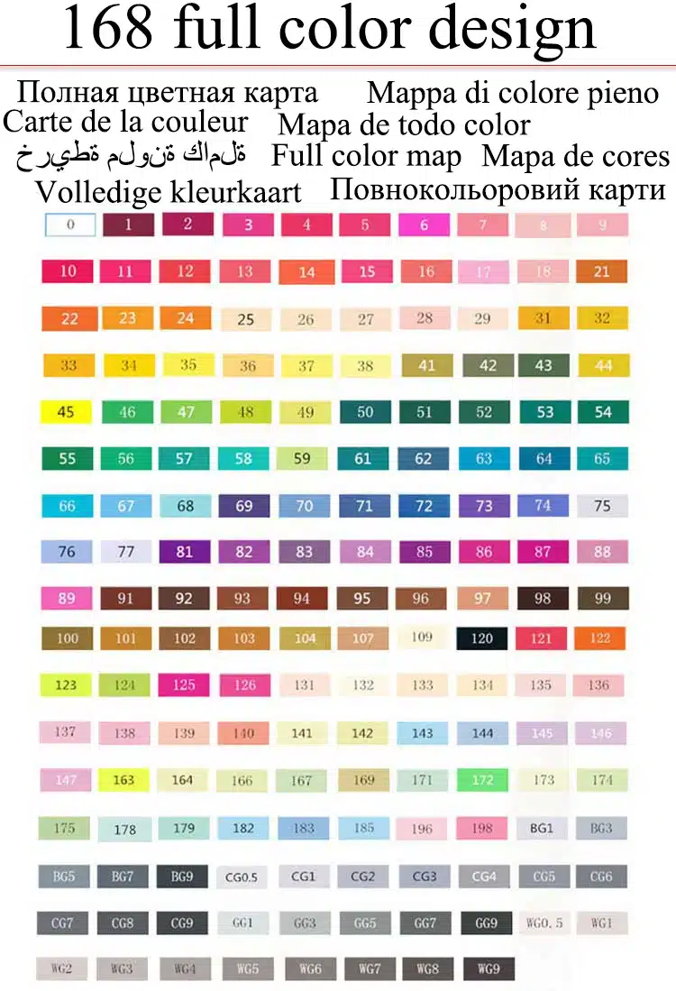 TOUCHfive 168colors you Can Yourself Choose Color Number Alcohol Based Markers Dual Head Art Sketch Marker for Drawing Manga Pen 13