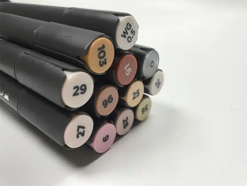 12 Colors STA Skin Tones Marker Pens Set Professional Character Sketch Markers For Painting Drawing Manga Design Art Supplies 23