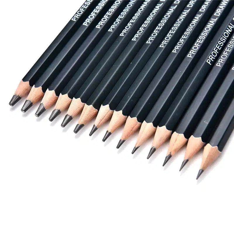 14pcs Sketch and Drawing Pencil Set HB 2B 6H 4H 2H 3B 4B 5B 6B 10B 12B 1B 4