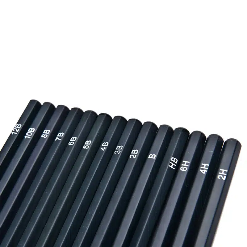 14pcs Sketch and Drawing Pencil Set HB 2B 6H 4H 2H 3B 4B 5B 6B 10B 12B 1B 5