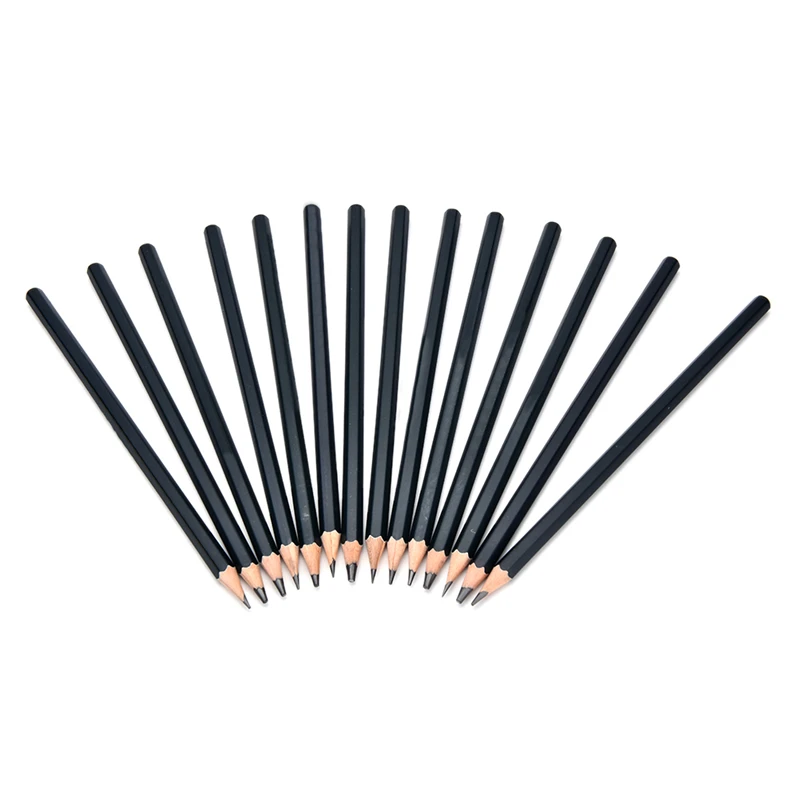 14pcs Sketch and Drawing Pencil Set HB 2B 6H 4H 2H 3B 4B 5B 6B 10B 12B 1B 8