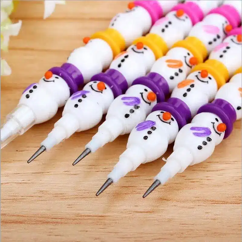 1PCS/Lot Stationery Cute Snowman Pencils Cartoon Gift Pencil With 5 Segments Assembled School And Office Supplies 5