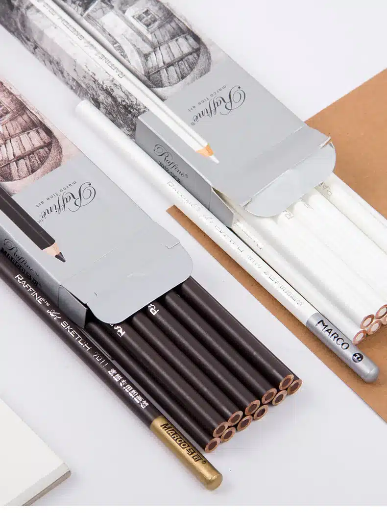 1Piece Art Soft Drawing Pencils Standard Brown/White Professional Sketching Painting Pencils For Student School Art Supplies 1