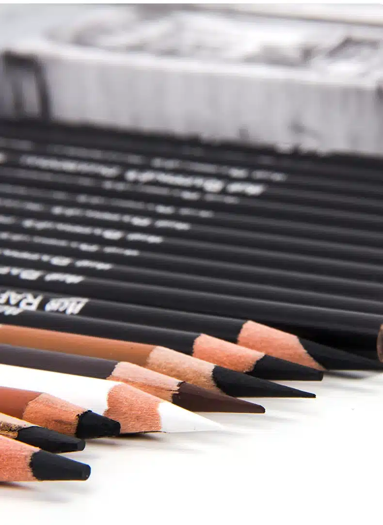 1Piece Art Soft Drawing Pencils Standard Brown/White Professional Sketching Painting Pencils For Student School Art Supplies 2