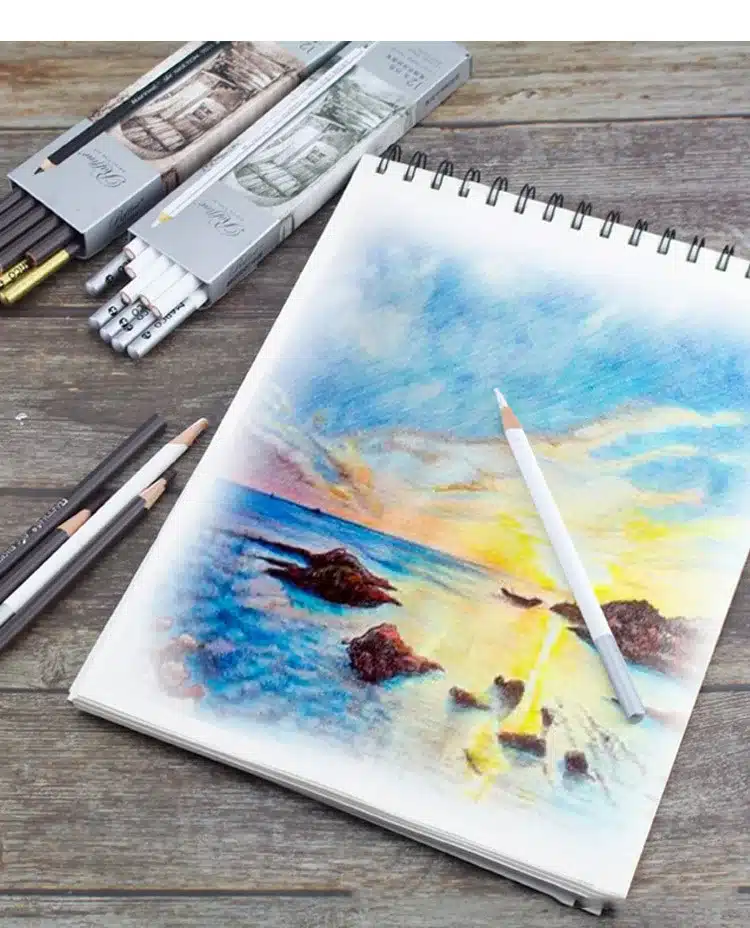 1Piece Art Soft Drawing Pencils Standard Brown/White Professional Sketching Painting Pencils For Student School Art Supplies 7