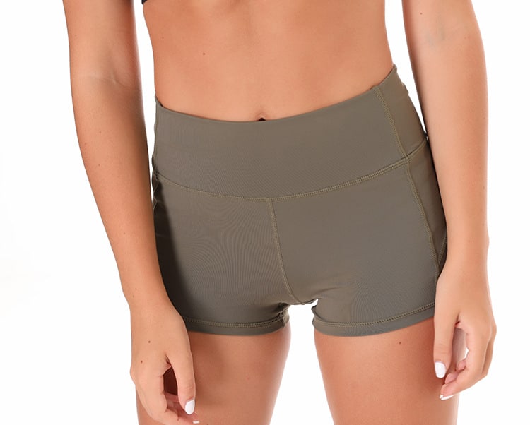 Coloravlue Soft Nylon Fitness Jogger Shorts Women High Waist Solid Sport Workout Shorts Slim Tummy Control Gym Athletic Shorts 33