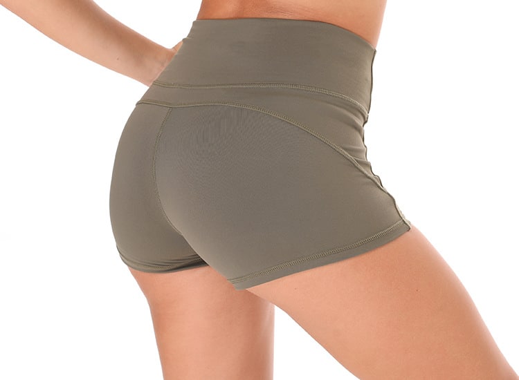 Coloravlue Soft Nylon Fitness Jogger Shorts Women High Waist Solid Sport Workout Shorts Slim Tummy Control Gym Athletic Shorts 34
