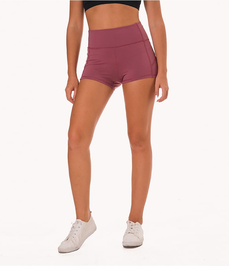 Coloravlue Soft Nylon Fitness Jogger Shorts Women High Waist Solid Sport Workout Shorts Slim Tummy Control Gym Athletic Shorts 35