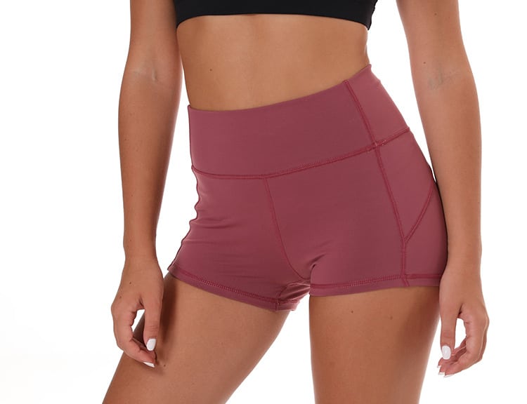 Coloravlue Soft Nylon Fitness Jogger Shorts Women High Waist Solid Sport Workout Shorts Slim Tummy Control Gym Athletic Shorts 37