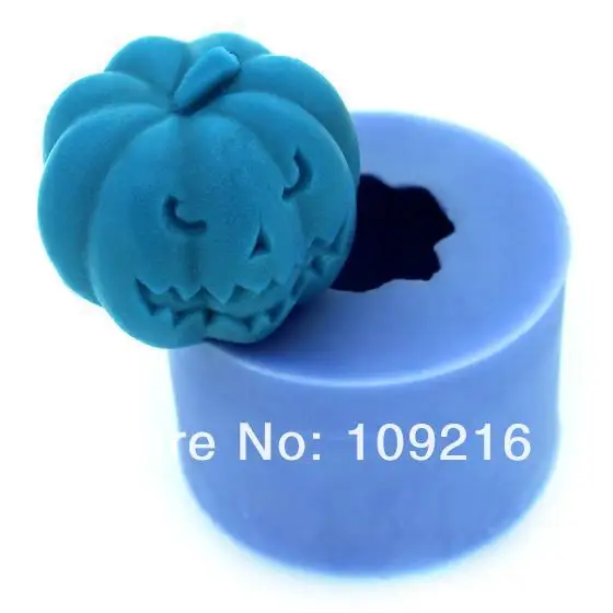 wholesale!!!New 3D Pumpkin with Buck-Toothed (LZ0113) Silicone Handmade Candle Mold Crafts DIY Mold 2