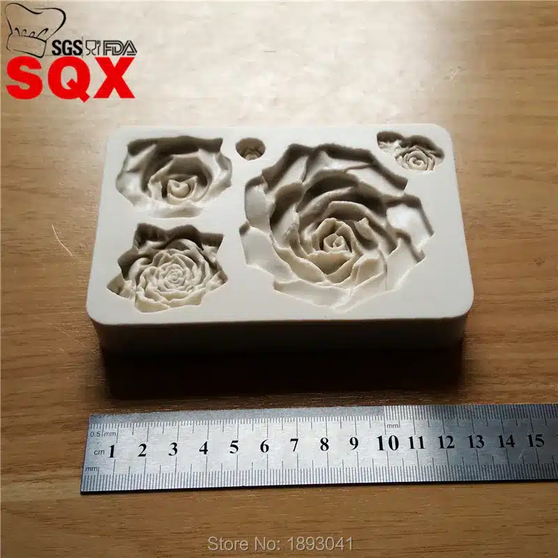 5 kinds of styles 3D rose silicone mold, silica gel mold, silicon candle molds, silicone mold custom wholesale SQ16327 9