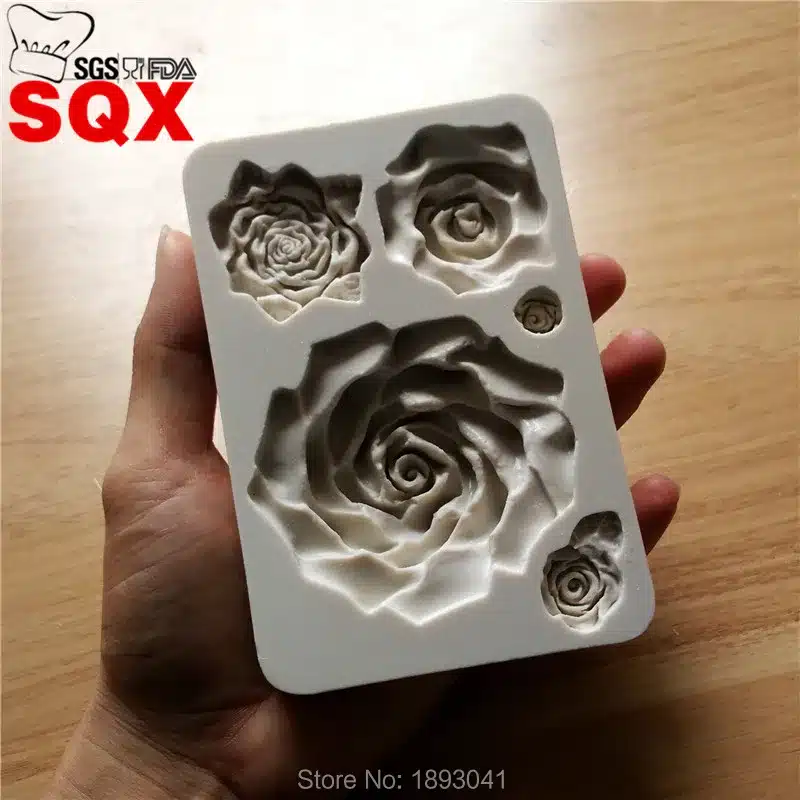 5 kinds of styles 3D rose silicone mold, silica gel mold, silicon candle molds, silicone mold custom wholesale SQ16327 12