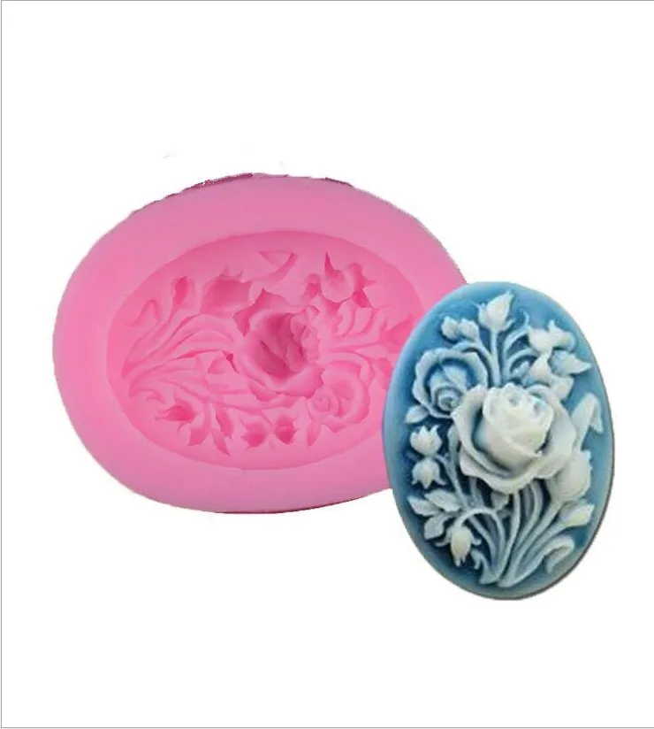 Free shipping 3D rose flower silicone mold,fondant molds,sugar craft tools,chocolate mould ,soap candle molds for cakes 11