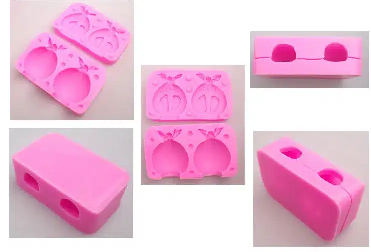 New! Gift baby 3D two-side silicone soap mold candle mold 2 pieces/set 4