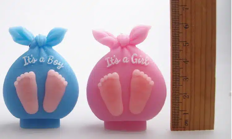 New! Gift baby 3D two-side silicone soap mold candle mold 2 pieces/set 5