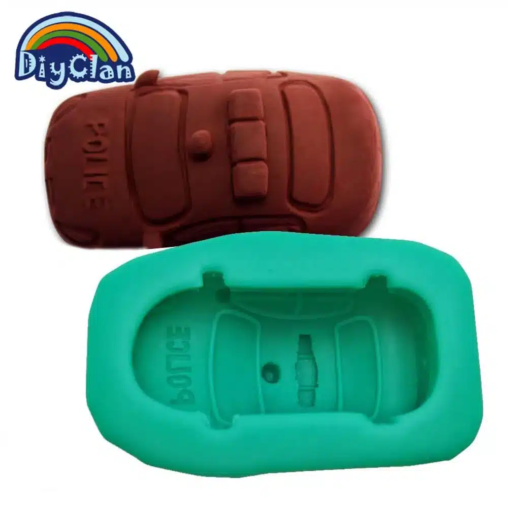 Handmade DIY silicone decorative car moulding 3D polic car style soap salt sculpture candle resin form food grade mold S0008XC25 13