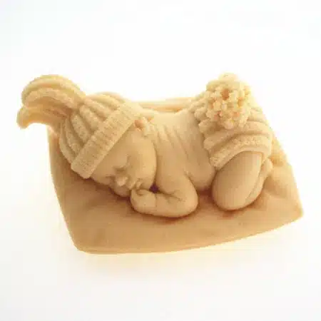 Silicone mold baby sleeping handmade soap candle mold Chocolate Fondant cake mould Baking mold DIY tools 1