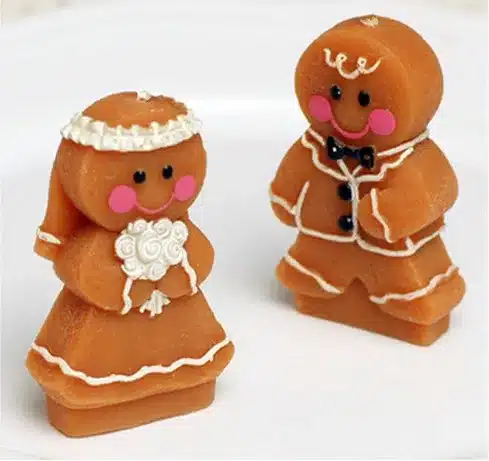 New!Christmas Gingerbread man lovers double-side sugar cake mold soap mold candle mold 2 pieces/set 2