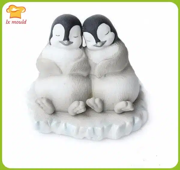 Exclusive sales wedding candles silicon mold mold three-dimensional penguin silicone mold carved candles 1