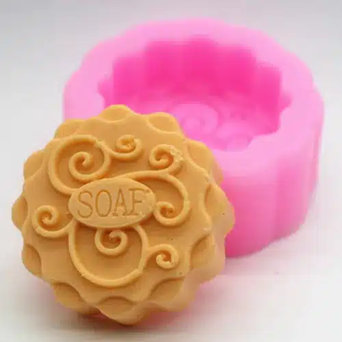 Silicone mold Round flower handmade soap candle mold Chocolate Fondant cake mould Baking mold DIY tools 1