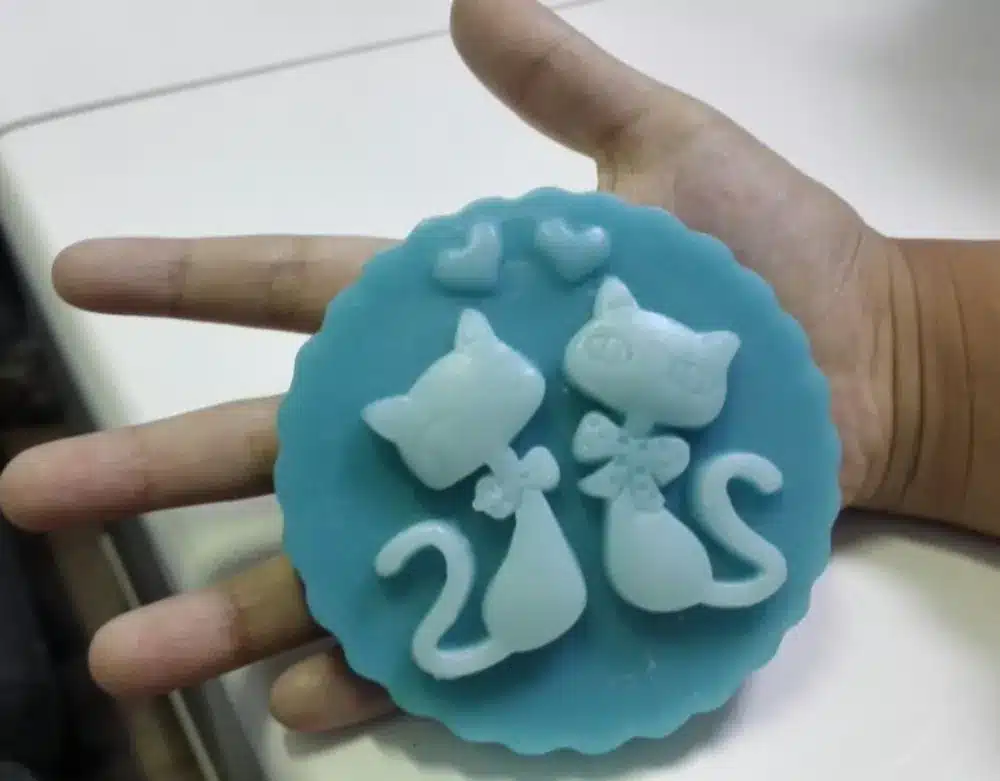 Silicone mold love cat handmade soap candle mold Chocolate Fondant cake mould Baking mold DIY tools 1