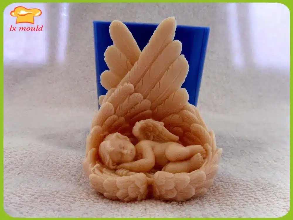 LXYY new 3 d "Little angel" soap and candle manufacturing mould silicone mold angel candle silicone mold angel clay mold 1