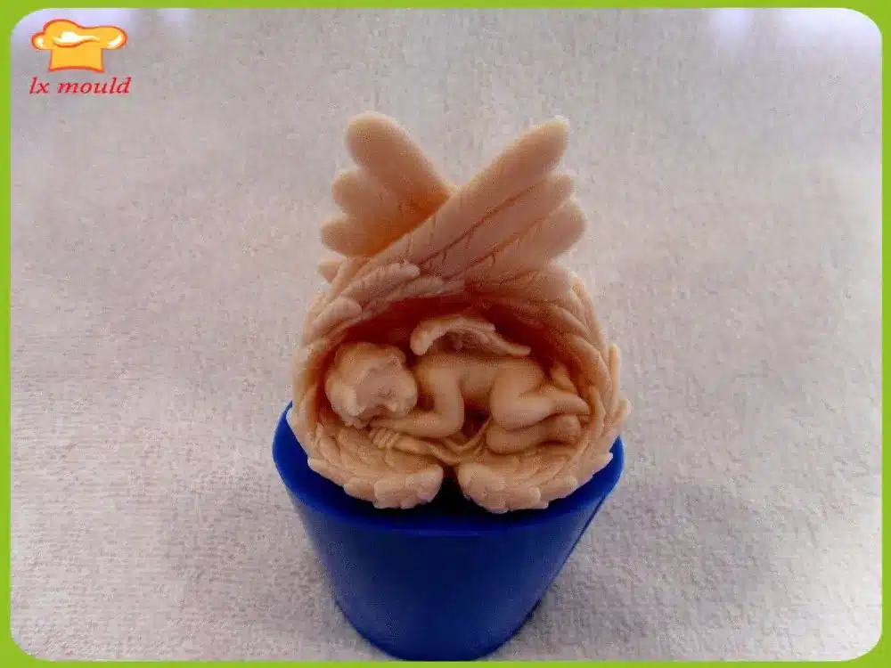 LXYY new 3 d "Little angel" soap and candle manufacturing mould silicone mold angel candle silicone mold angel clay mold 3