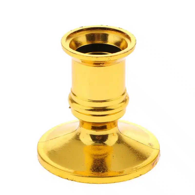 2X Taper Candle Holders Traditional Shape Fits Candlestick Gold Vintage 11