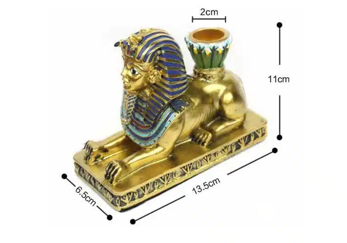 Egypt Candle Holders Resin Figurines Anubis Sphinx Home Decoration Candlestick 11