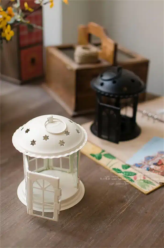 Moroccan Decor Antique Iron Star House Candlestick European Romantic Wedding Candle Holder Lantern Retro Home Decoration Sconce 6