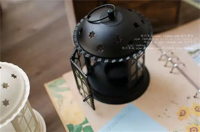 Moroccan Decor Antique Iron Star House Candlestick European Romantic Wedding Candle Holder Lantern Retro Home Decoration Sconce 10
