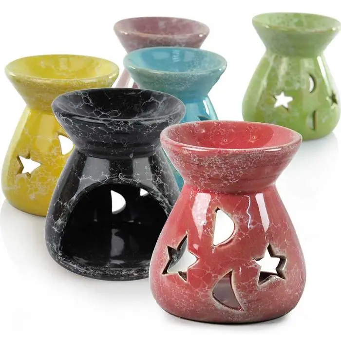 Romantic Oil Burner Fragrance Oils Aromatherapy tealight Candle Holders Simmering Granule Ceramic DC156 3