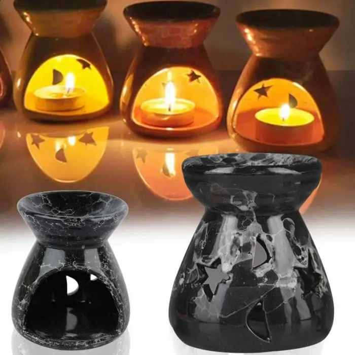Romantic Oil Burner Fragrance Oils Aromatherapy tealight Candle Holders Simmering Granule Ceramic DC156 4