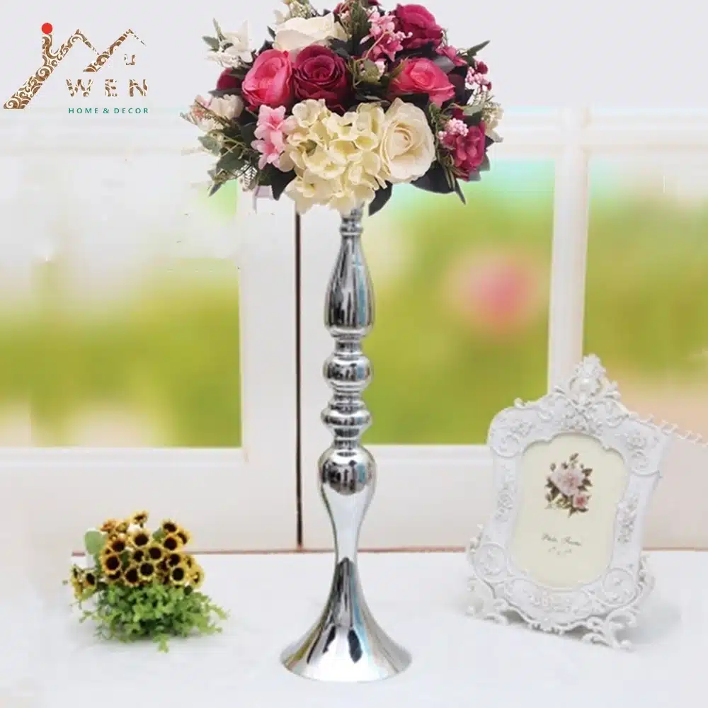 3 Colors Metal Candle Holders 50cm/20" Flower Vase Rack Candle Stick Wedding Table Centerpiece Event Road Lead Candle Stands 2