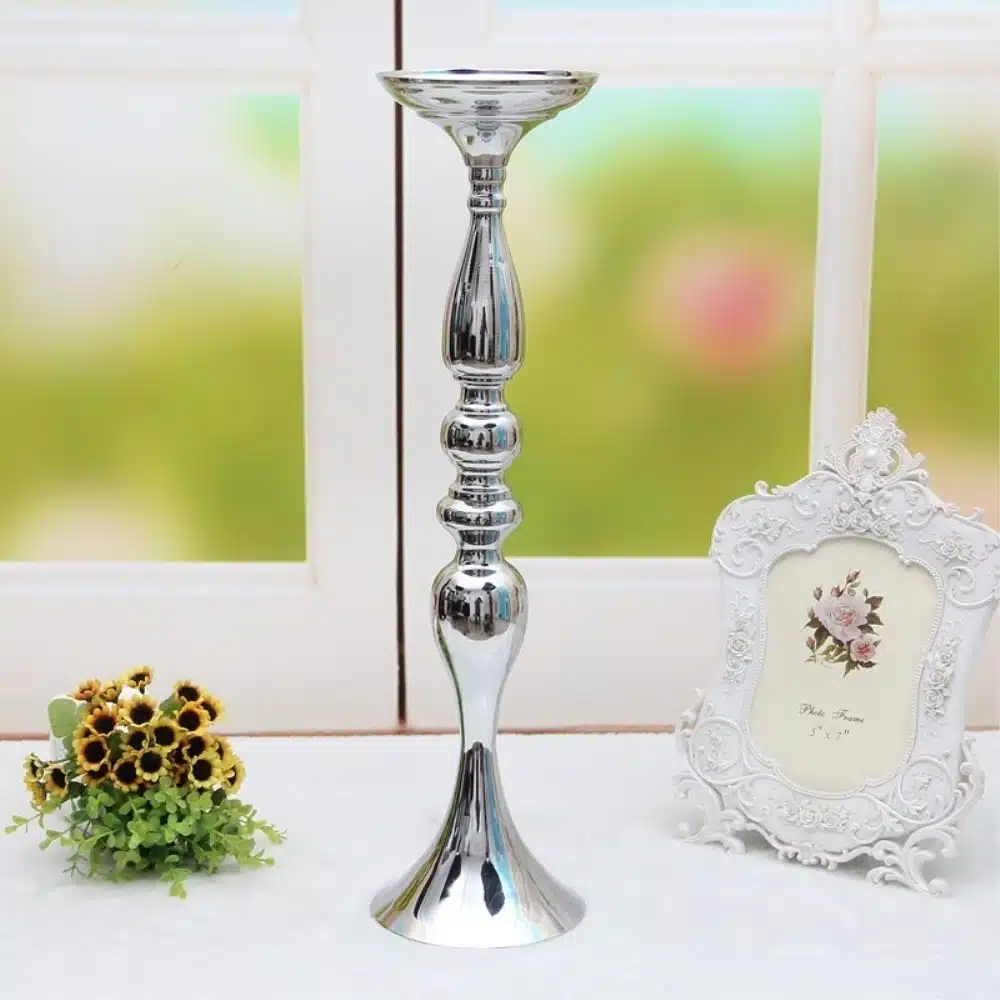3 Colors Metal Candle Holders 50cm/20" Flower Vase Rack Candle Stick Wedding Table Centerpiece Event Road Lead Candle Stands 3
