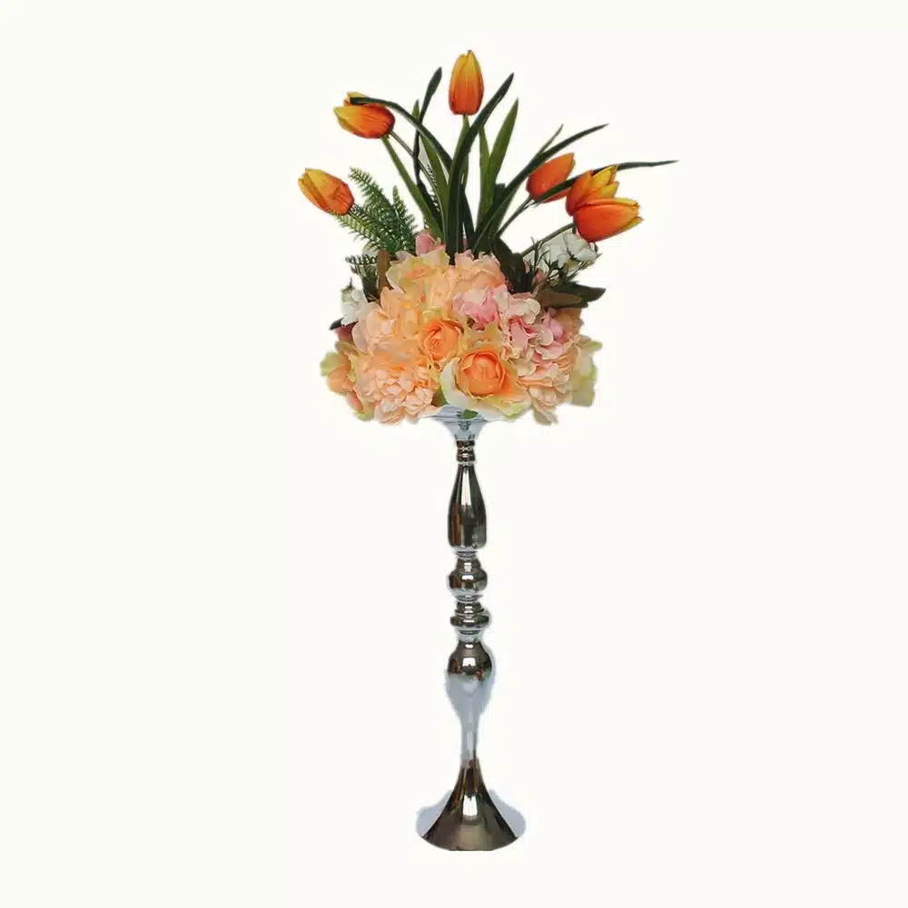 3 Colors Metal Candle Holders 50cm/20" Flower Vase Rack Candle Stick Wedding Table Centerpiece Event Road Lead Candle Stands 4