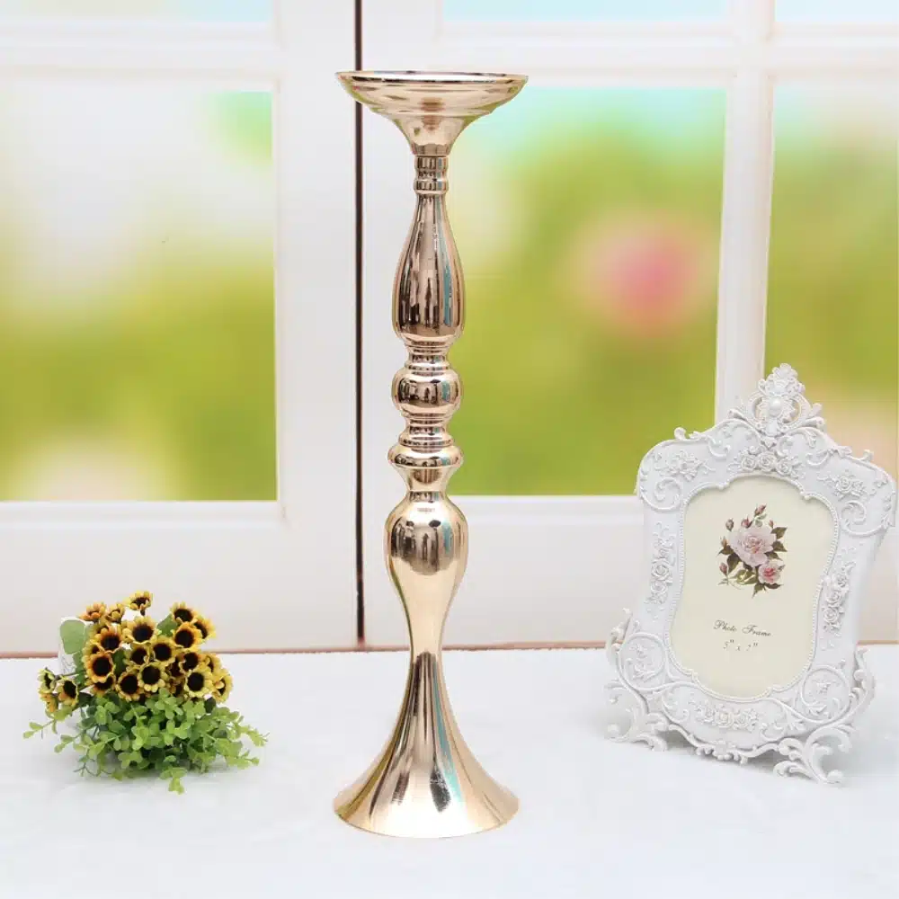 3 Colors Metal Candle Holders 50cm/20" Flower Vase Rack Candle Stick Wedding Table Centerpiece Event Road Lead Candle Stands 7