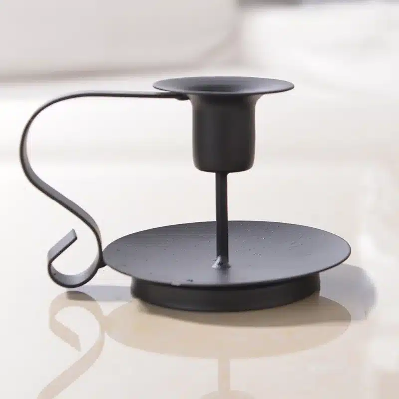 Vintage Retro Style Classic Look Taper Candlestick Holder Iron European Style Candlestick Stand Candle Holder 1