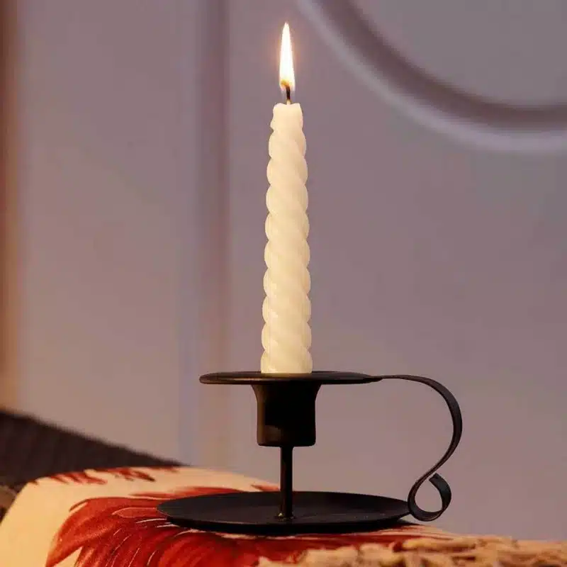 Vintage Retro Style Classic Look Taper Candlestick Holder Iron European Style Candlestick Stand Candle Holder 7