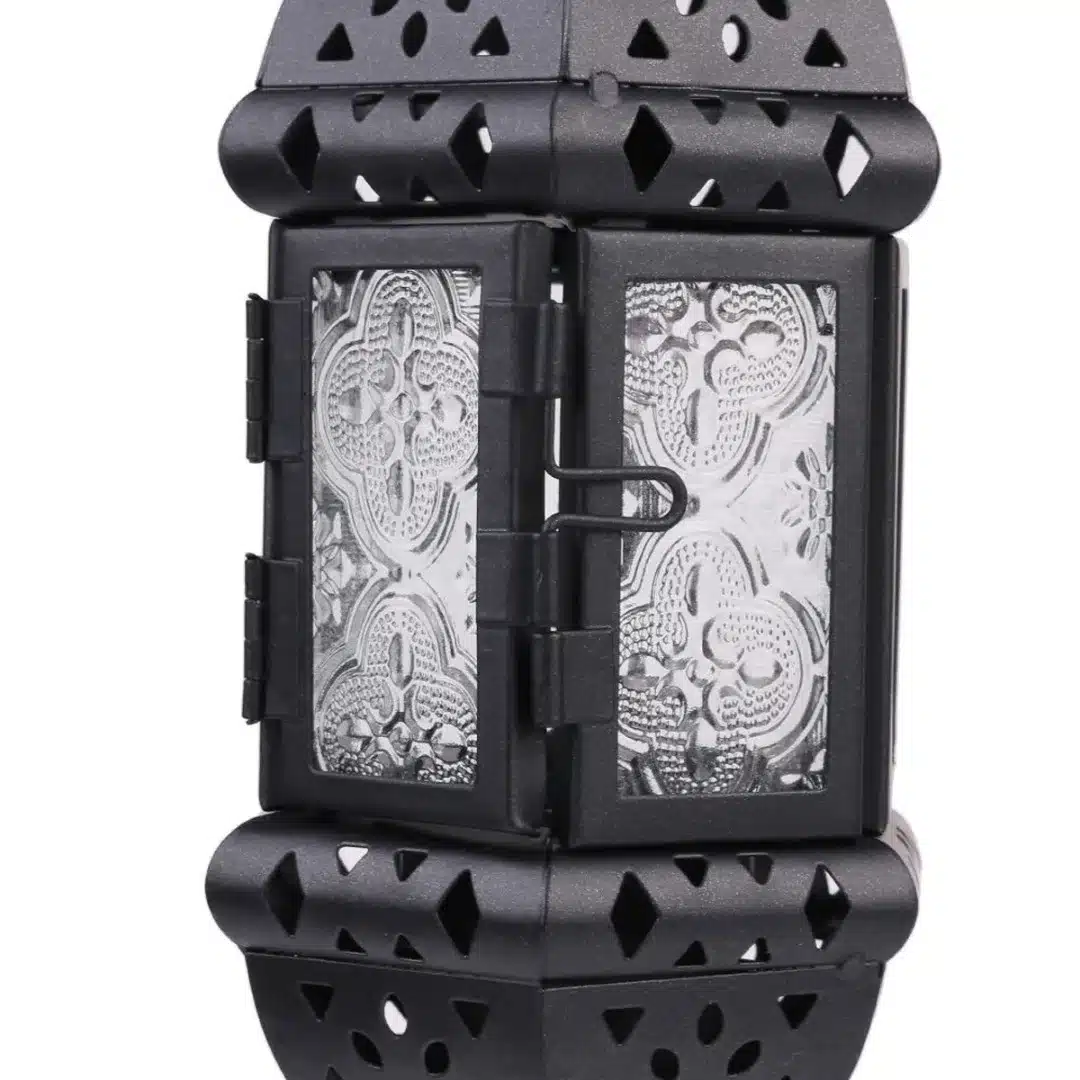 1pc Classic Moroccan Hanging Lantern Candle Holder Glass Metal Vintage Tea Light Holder for Hotel Wedding Home Decoration 4