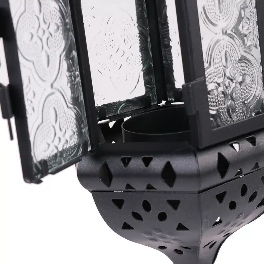 1pc Classic Moroccan Hanging Lantern Candle Holder Glass Metal Vintage Tea Light Holder for Hotel Wedding Home Decoration 5