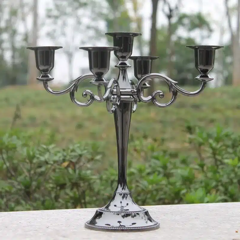 4 Colors Metal Candle Holders 5-Arms Candlestick Tabletop Candle Stand Wedding Decoration Candelabra Home Decor Candelabrum 10