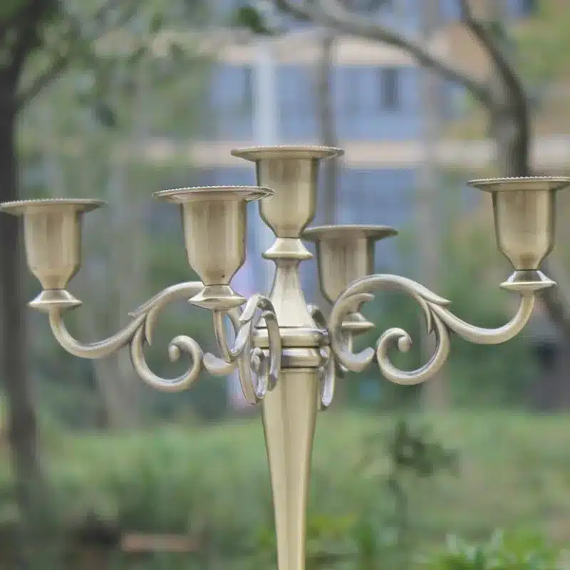 4 Colors Metal Candle Holders 5-Arms Candlestick Tabletop Candle Stand Wedding Decoration Candelabra Home Decor Candelabrum 16
