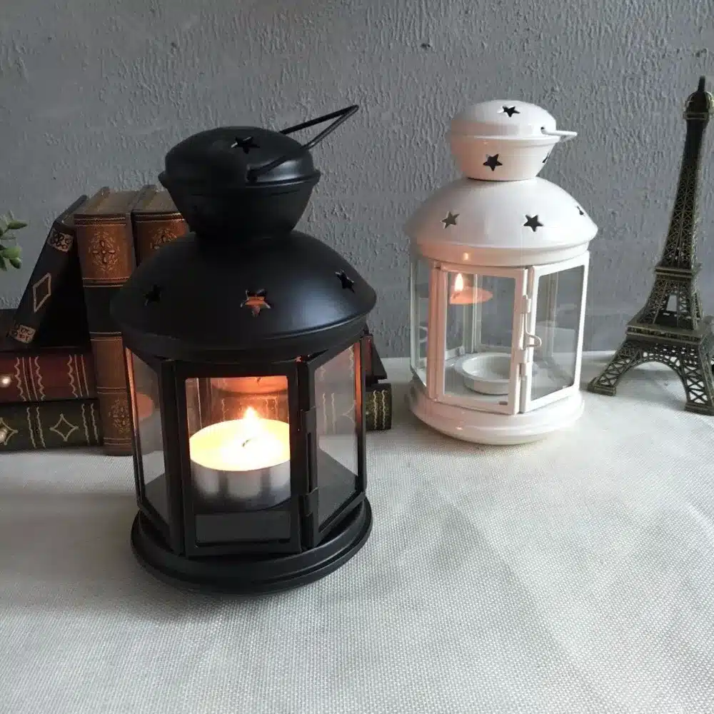1PC New European Iron Candlestick Star Pendant Lantern Decorations Models Candle Holder ME 012 3