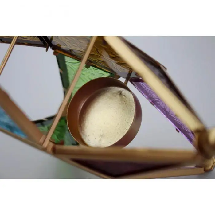 Five-pointed Star Candle Holder Moroccan Style Hanging Glass Metal Lantern TB Sale 23