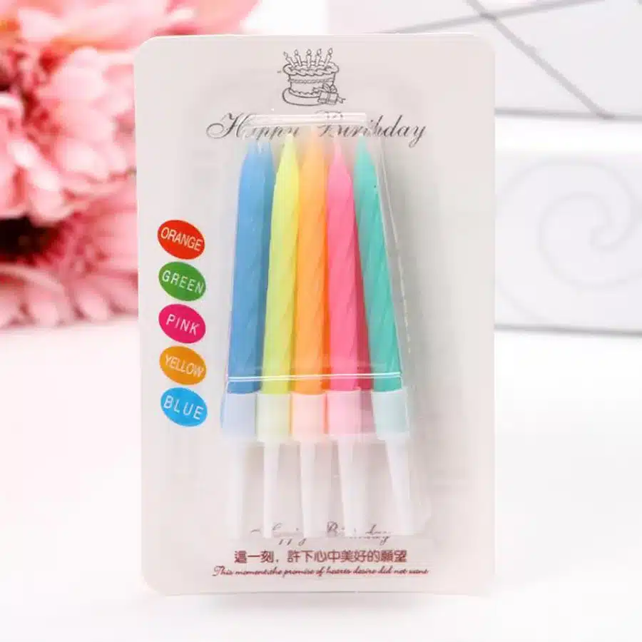 10pcs/lot Coloful Birthday Candles Christmas Birthday Party Cake Decorations Wedding Baby Shower New Year Decorations Candle 11