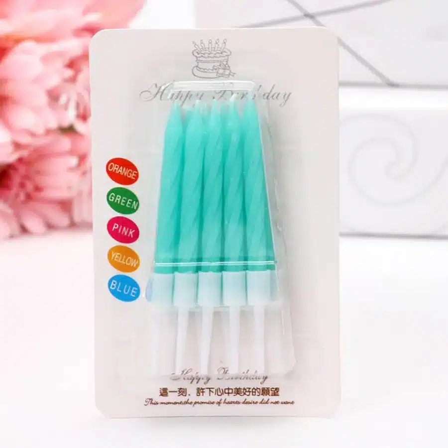 10pcs/lot Coloful Birthday Candles Christmas Birthday Party Cake Decorations Wedding Baby Shower New Year Decorations Candle 12